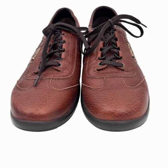MEPHISTO RUNOFF BROWN PEBBLED BROWN LEATHER WALKING SHOES SNEAKERS - 9.5 - Picture 6 of 8